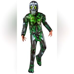 Rubie's Child's Forum Novelties Light Up Cyborg Costume Jumpsuit and Mask | NIP